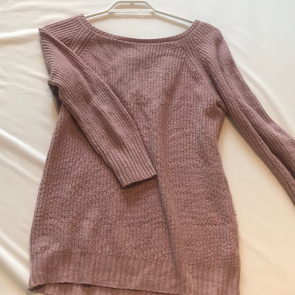 🌻 Long mauve open back sweater - Picture 1 of 4
